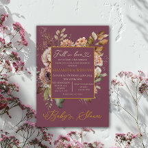 Fall in Liebe Fall Blumen Elegante Burgund Einladu