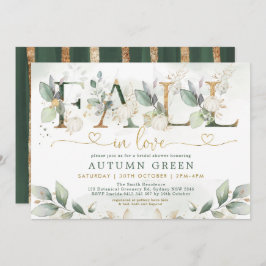 Fall in Liebe Greenery Gold Pumpkin Brautparty Einladung