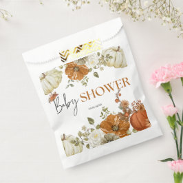 Fall in Liebe Kürbis Blumendusche Einladung Geschenktütchen
