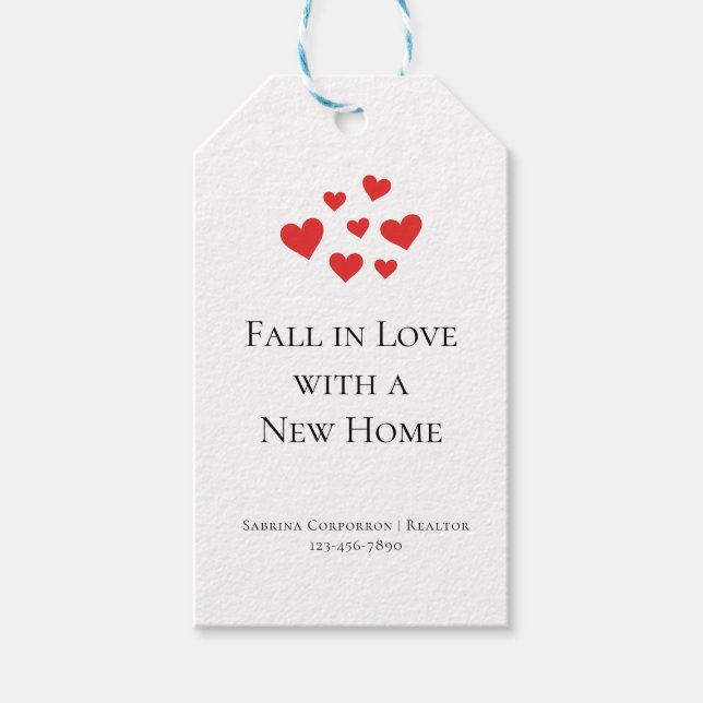 Fall In Liebe mit einer neuen Zuhause, einfache ni Geschenkanhänger (Vorderseite)