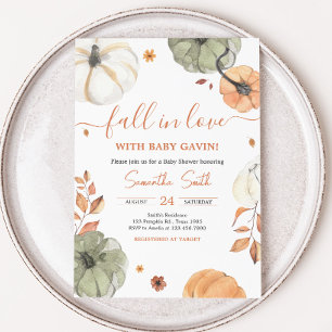 Fall in Liebe Pumpkin Baby Dusche Einladung