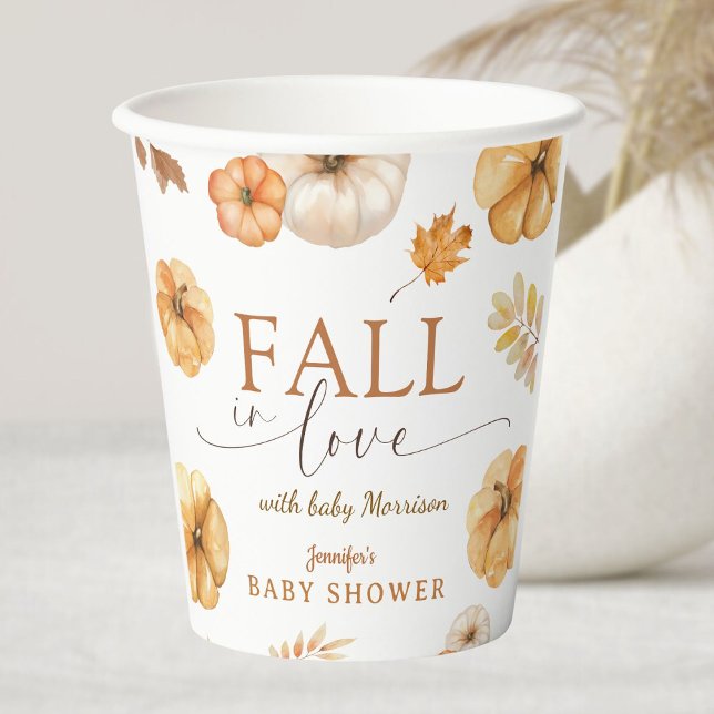 Fall in Liebe Pumpkin Baby Duschpapier Pappbecher (Von Creator hochgeladen)