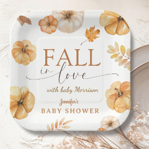 Fall in Liebe Pumpkin Baby Duschpapier Pappteller