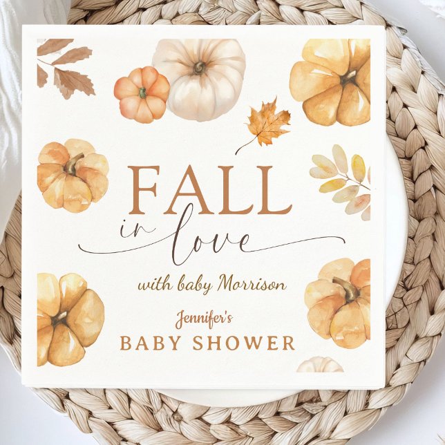 Fall in Liebe Pumpkin Baby Duschpapier Serviette (Von Creator hochgeladen)