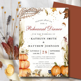 Fall in Liebe Pumpkin Botanische Probe Abendessen Einladung