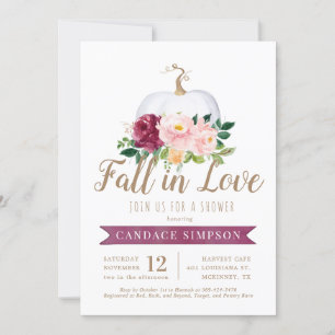 Fall in Liebe Pumpkin Bridal Dusche Einladung