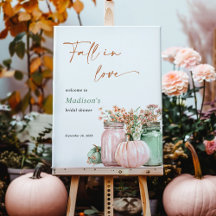 Fall in Liebe Pumpkin Floral Jars Brautparty