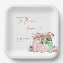 Fall in Liebe Pumpkin Floral Jars Brautparty