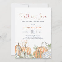 Fall in Liebe Pumpkin Probe Abendessen Einladung