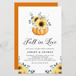 Fall in Liebe Pumpkin Sonnenblumenkolonne Dusche