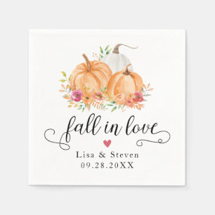 Fall in Liebe Pumpkins Hochzeit Napkins Serviette