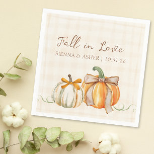 "Fall in Liebe" Rustikale Herbstwoche Verlobung & Serviette