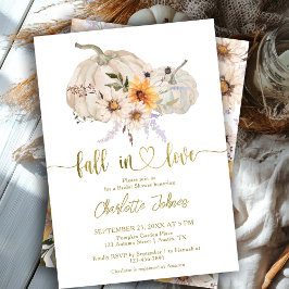 Fall in Liebe Sonnenblumen Pumpkin Gold Brautparty Einladung