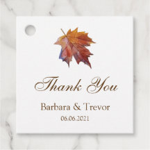 Fall in Liebe Wasserfarbe Leaf Hochzeit Vielen Dan