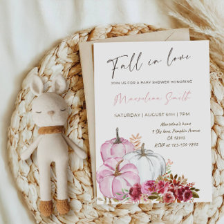 Fall in Love Baby Shower-Pumpkin Baby Shower Party Einladung