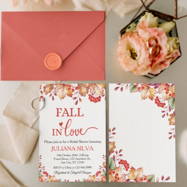 Fall in love Bridal Shower Einladung (Von Creator hochgeladen)