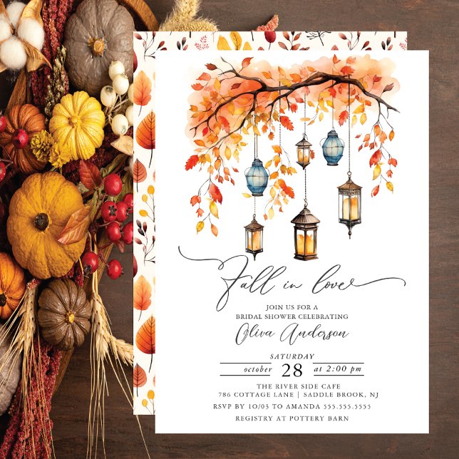 Fall In Love Bridal Shower Invitation Einladung (Von Creator hochgeladen)