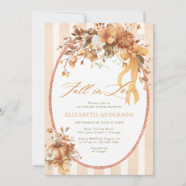 Fall in Love Floral Bow Bridal Shower Invitation Einladung