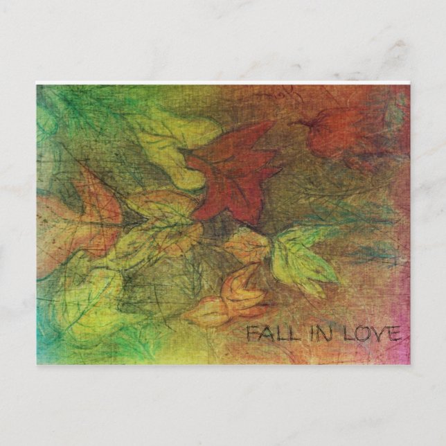 FALL IN LOVE POSTKARTE (Vorderseite)