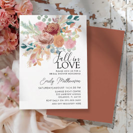 Fall In Love Terracotta & Blush bridal Shower Einladung