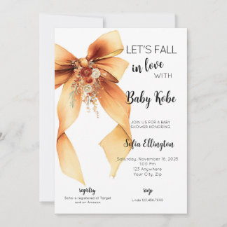 Fall in Love with Baby Shower Invitation Einladung
