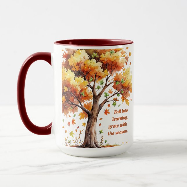 Fall Into Learning – Inspirational Autumn Tasse (Links)