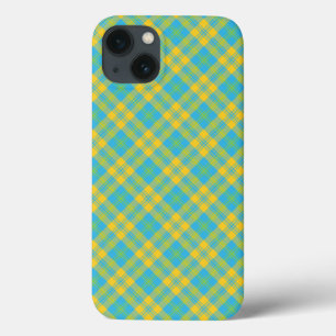 Fall Ipad Mini: Blaues Gelbgrün: Kariert Case-Mate iPhone Hülle