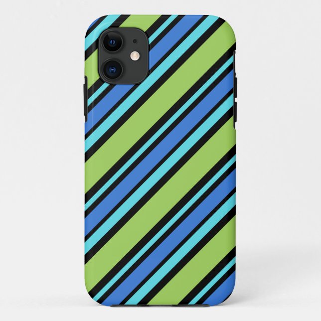 Fall iPhone 5/5: Blue Moons Diagonal Stripes Case-Mate iPhone Hülle (Rückseite)