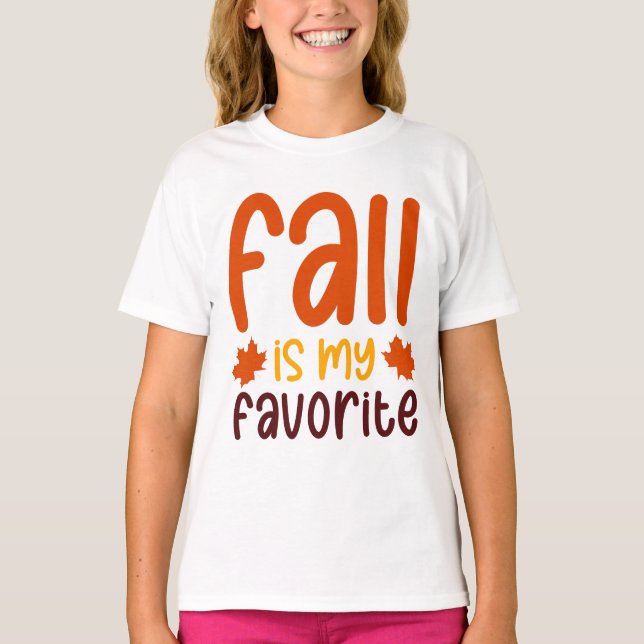 Fall Is My Favorite - Cozy Autumn Quote Design T-Shirt (Vorderseite)