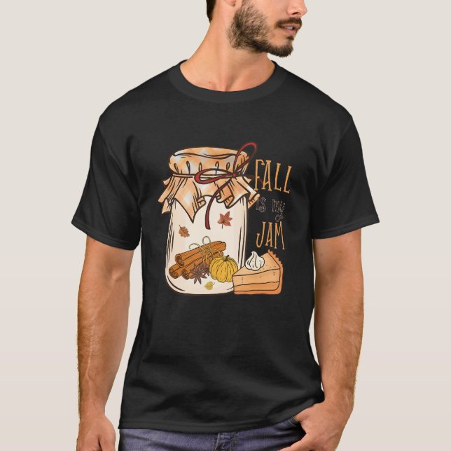 Fall Is My Jam Pumpkin Pie Autumn Family Pajama Th T-Shirt (Vorderseite)