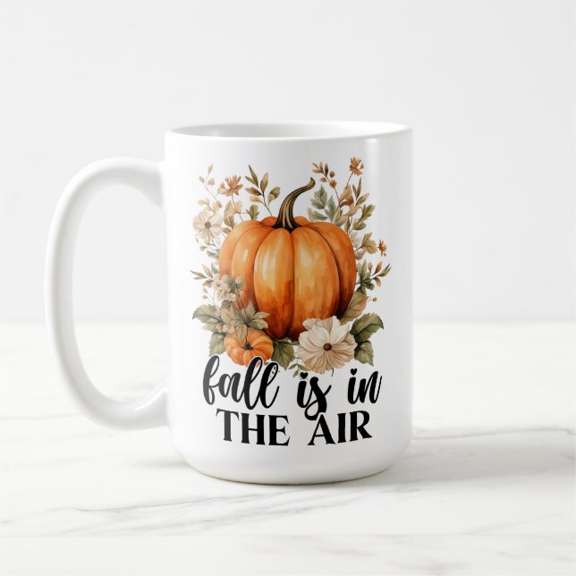 FALL IST IN DER LUFT HÜBSCHEN PUMPKINS. KAFFEETASSE (Links)