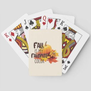 Fall ist meine Lieblingsfarbe - Pumpkins & Blätter Spielkarten