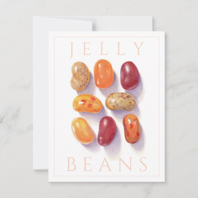 FALL JELLY BEANS 4.25x5.5 Flachkarte Einladung (Vorderseite)