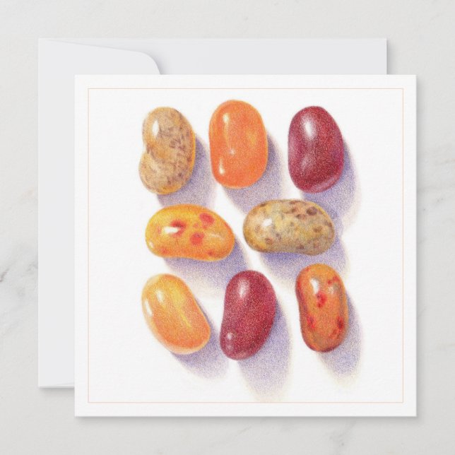 FALL JELLY BEANS 5,25" Square Flat Card Einladung (Vorderseite)