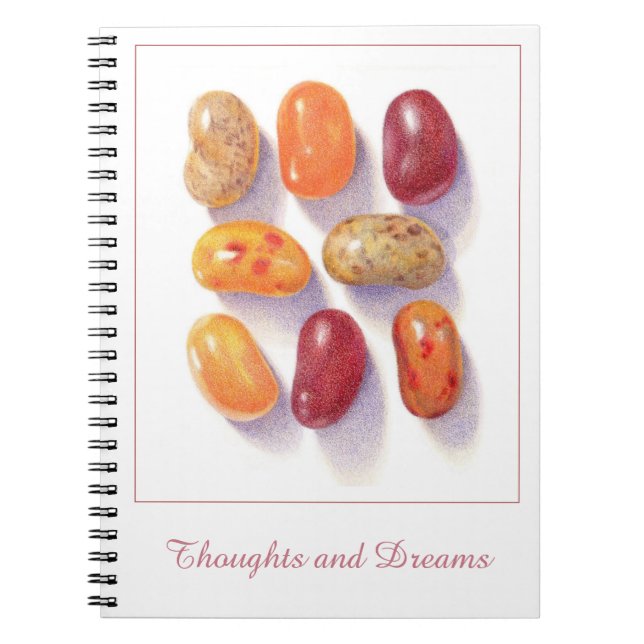 FALL JELLY BEANS 6.5x8.75 Spiral Notebook Notizblock (Vorderseite)