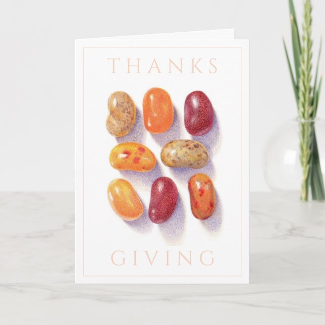 FALL JELLY BEANS Erntedank Card Feiertagskarte (Vorderseite)