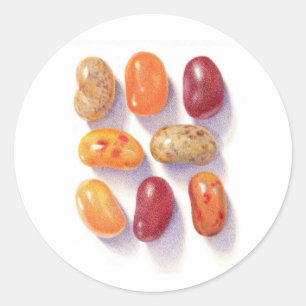 FALL JELLY BEANS Kleine Round Stickers