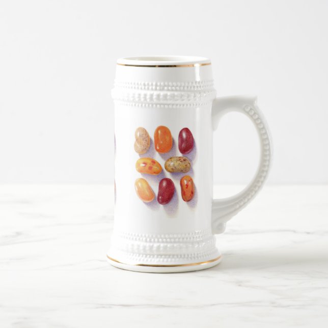 FALL JELLY BEANS White & Gold Stein Bierglas (Rechts)