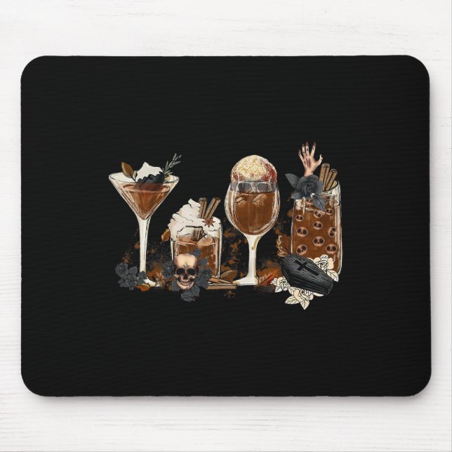 Fall Kaffee Halloween Pumpkin Gewürzsaison Herbst Mousepad (Vorne)