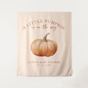 Fall Kariert ein wenig Pumpkin Baby Dusche Hinterg Wandteppich