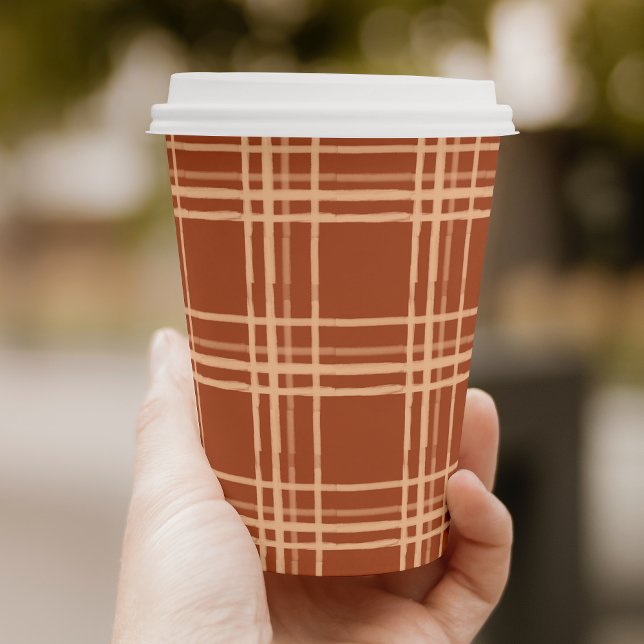 Fall Kariert ein wenig Pumpkin Baby Dusche Pappbecher (Von Creator hochgeladen)