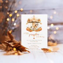 Fall Karussel Kürbis ist auf dem Weg Babydusche