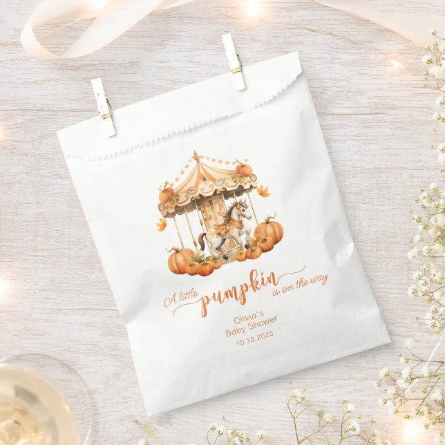 Fall Karussell Kürbis ist auf dem Weg zu einer Lec Geschenktütchen (Ausgeschnitten)