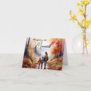 Fall Kids und Papa-Erinnerungen Karte