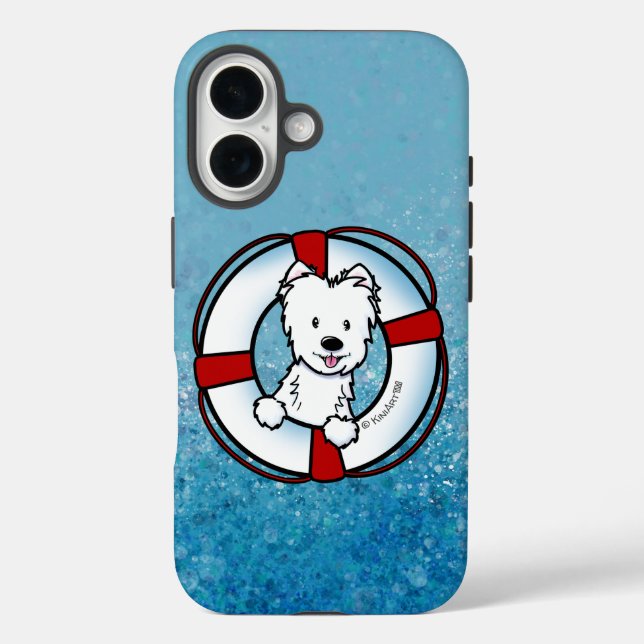 Fall KiniArt Westie Rescue Case-Mate iPhone Hülle (Rückseite)