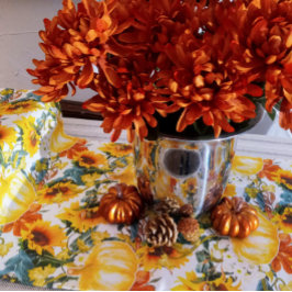 Fall Kitchen und Dining Pumpkin und Sonnenblumen Kurzer Tischläufer