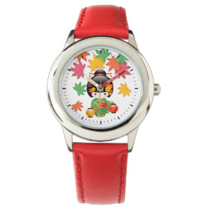 Fall Kokeshi Puppe - grünes Kimono-Geisha-Mädche Armbanduhr
