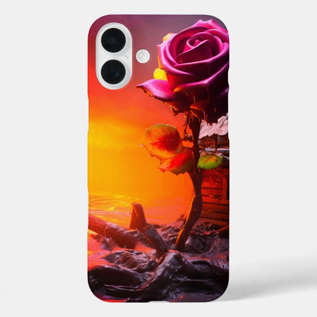 Fall künstlerische Rose Case-Mate iPhone Hülle (Rückseite)