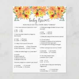 Fall Kürbis Baby Trivia | Baby Showspiel