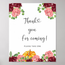 Fall Kürbis Danke, dass du gekommen bist Poster